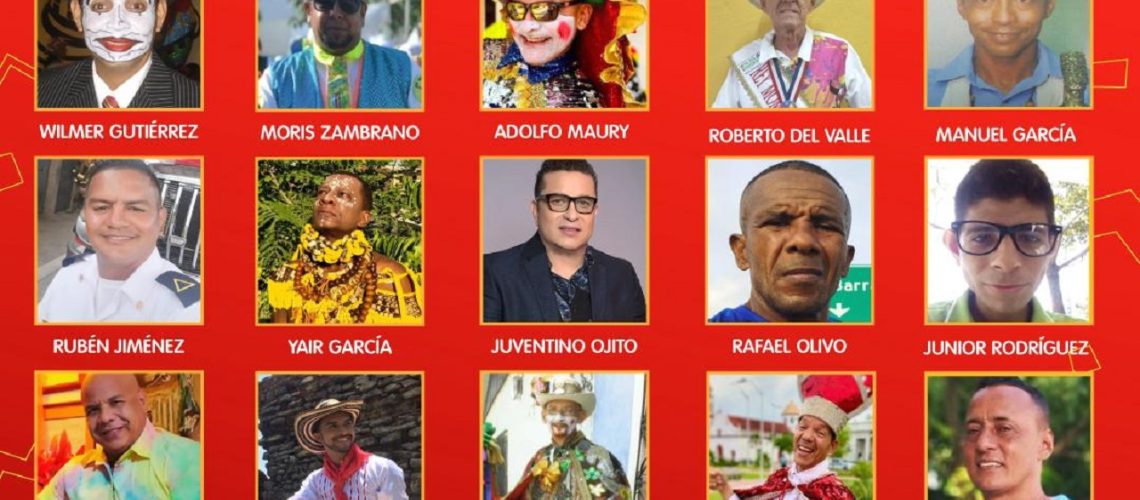 Candidatos rey Momo Carnaval Barranquilla 2024