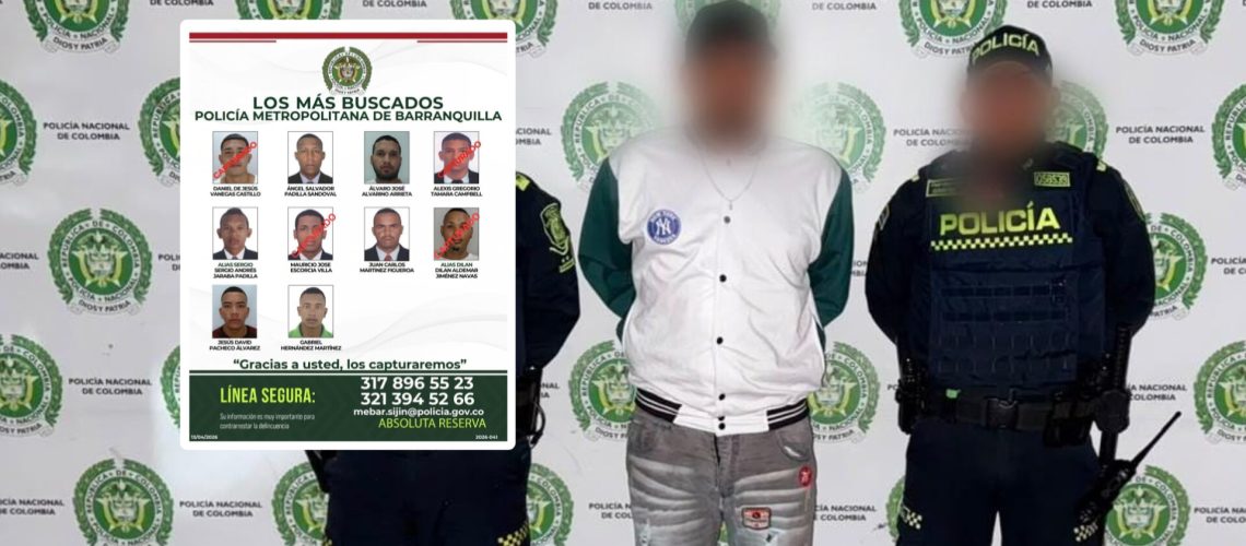 Captura alias Dilan, uno de los mas buscados Barra