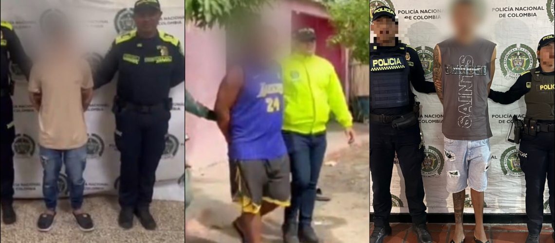 Captura de tres de los más buscados en Barranquill