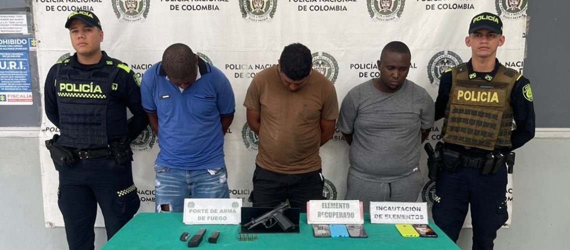 Captura presuntos atracadores Los Andes