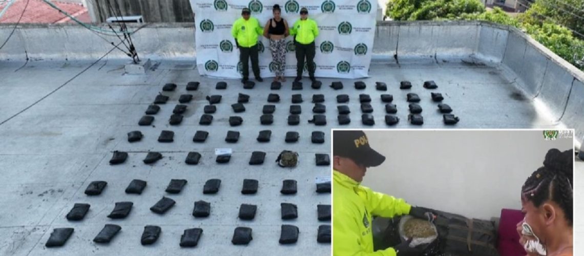 Capturada marihuana los Costeños Barranquilla