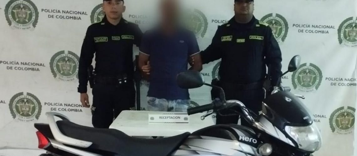 Capturado con moto robada