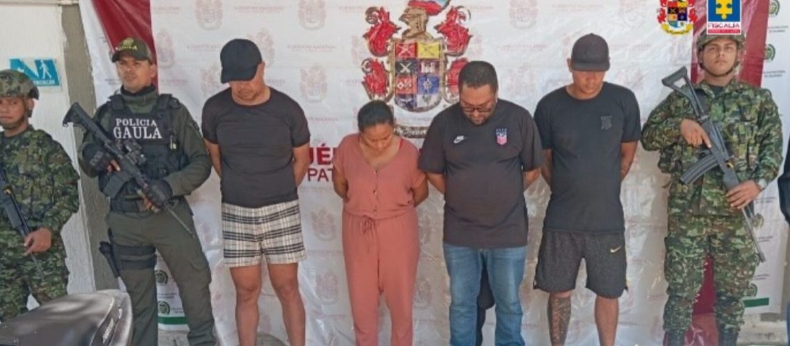 Capturados Clan del Golfo extorsiones Cesar y Magdalena