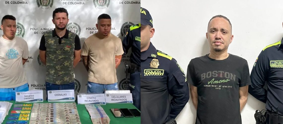 Capturados cambiazos tarjetas Barranquilla