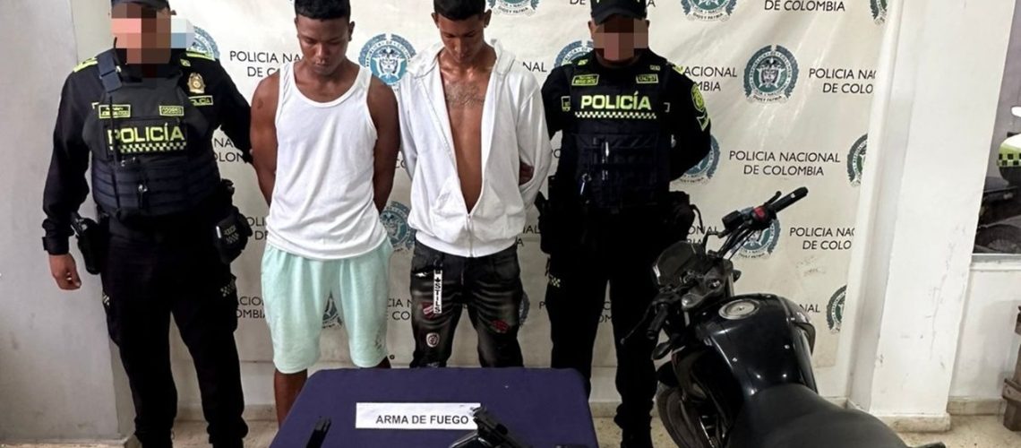 Capturados con pistola en Malambo