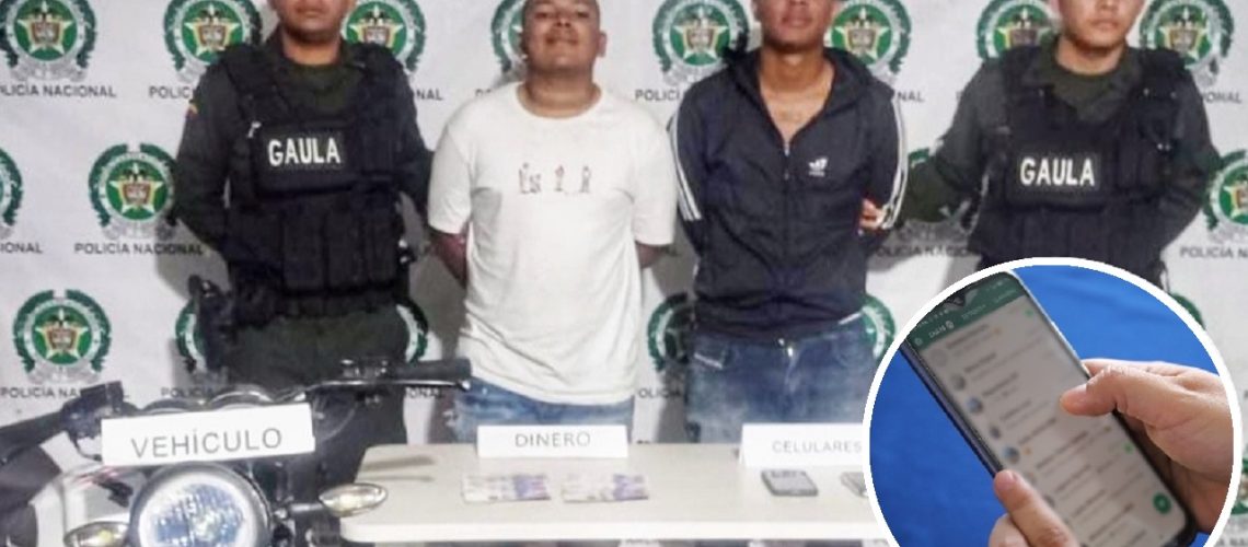 Capturados extorsión por WhatsApp (2)