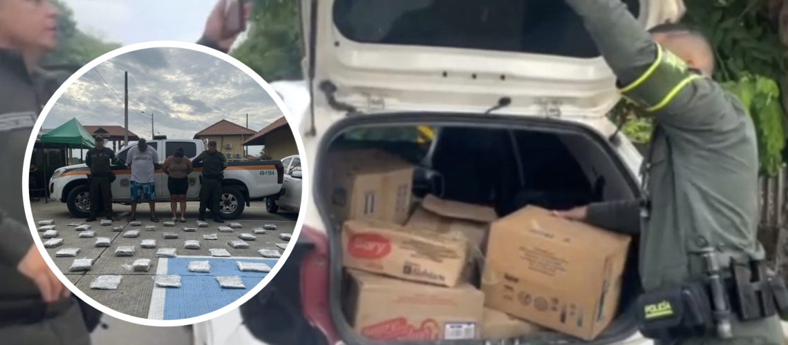 Capturados marihuana en vehículo por la vía al mar 2