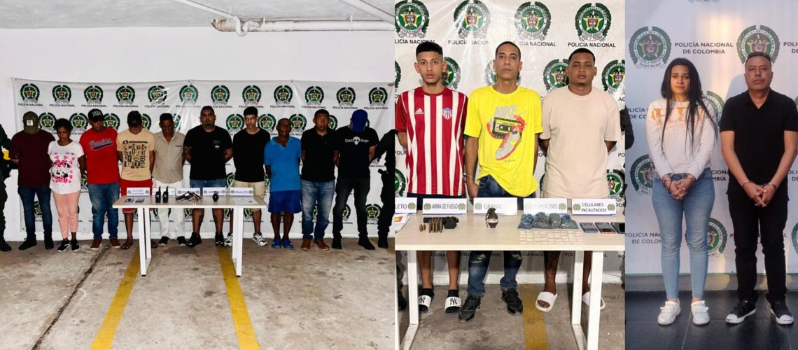 Capturados operaciones extorsión Barranquilla, Soledad y Mal