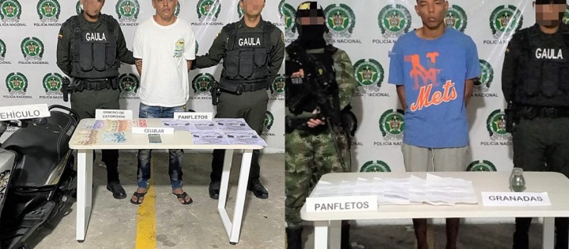 Capturados por extorsión La Pradera y Las Nieves DESTACADA