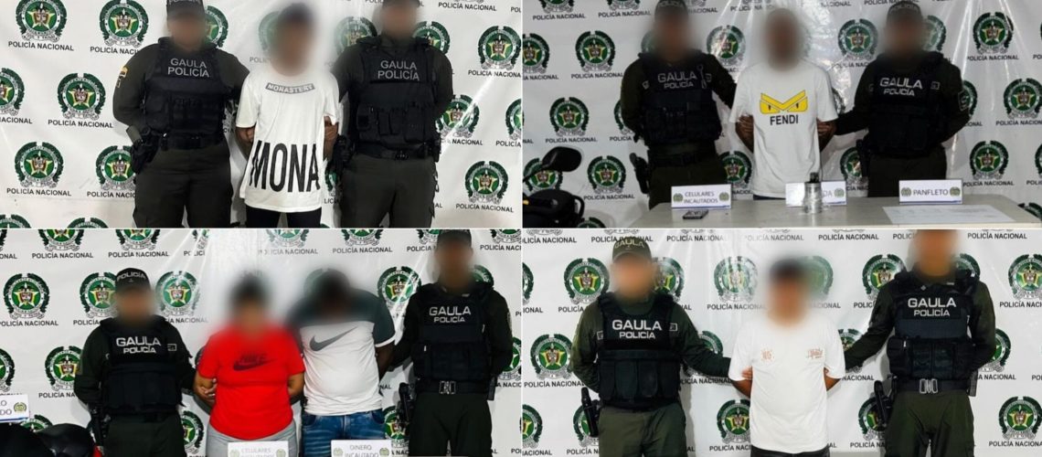 Capturados por extorsión en Barranquilla