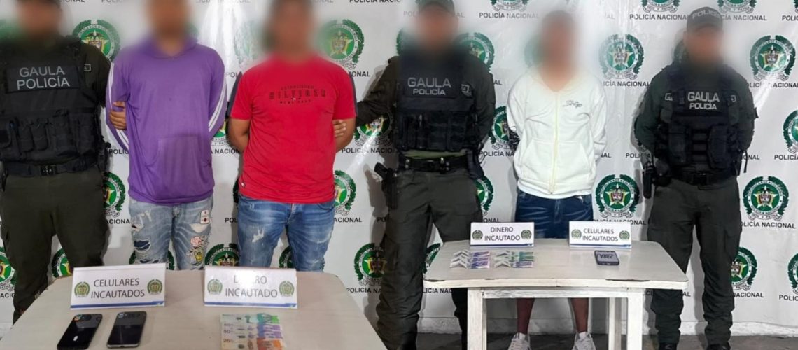 Capturados por extorsión en Barranquilla