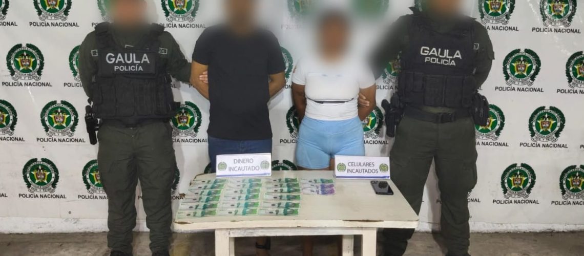 Capturados por extorsión en el barrio San Luis, Barranquilla