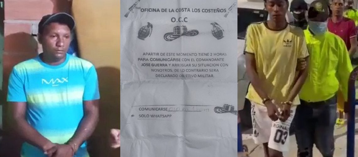 Capturados presuntos miembros de Los Costeños (1)