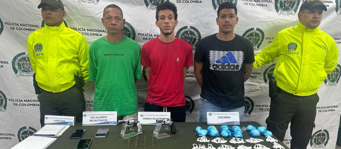 Capturados tráfico estupefacientes barrio El Bosque