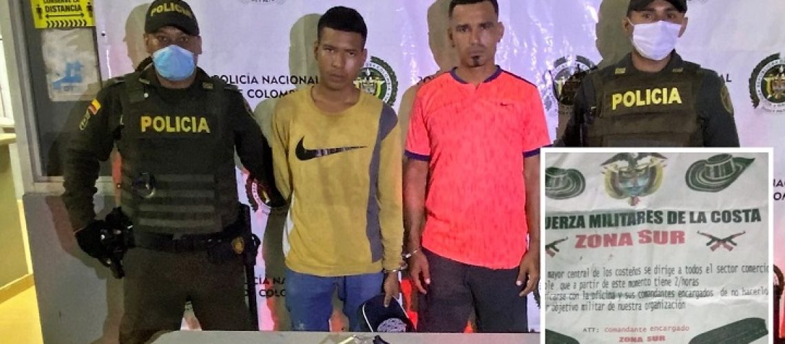 Capturan a presuntos extorsionistas de Los Costeños DESTACADA