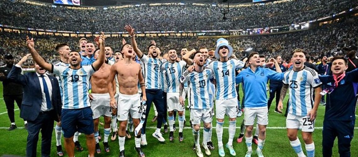 Celebración argentina contra franceses