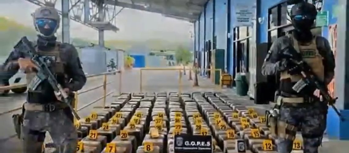 Cocaína incautada por autoridades colombianas en Costa Rica
