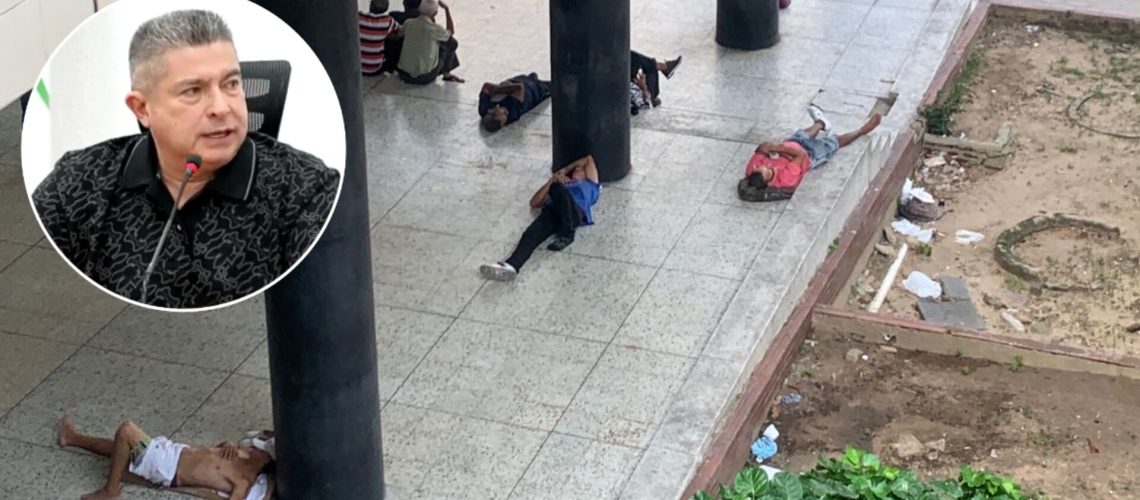 Concejal Juan Vergara y habitantes de calle