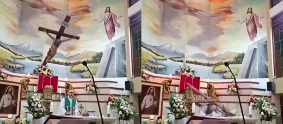 Cruz le cayó encima a sacerdote y lo mató en Guaya