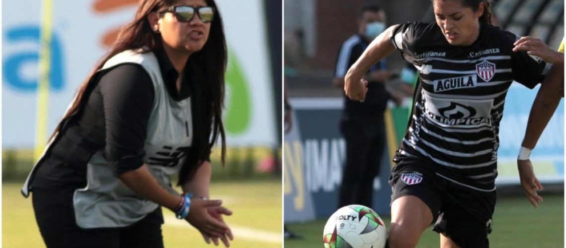 DT Yinaris García y delantera Estefanía Cartagena