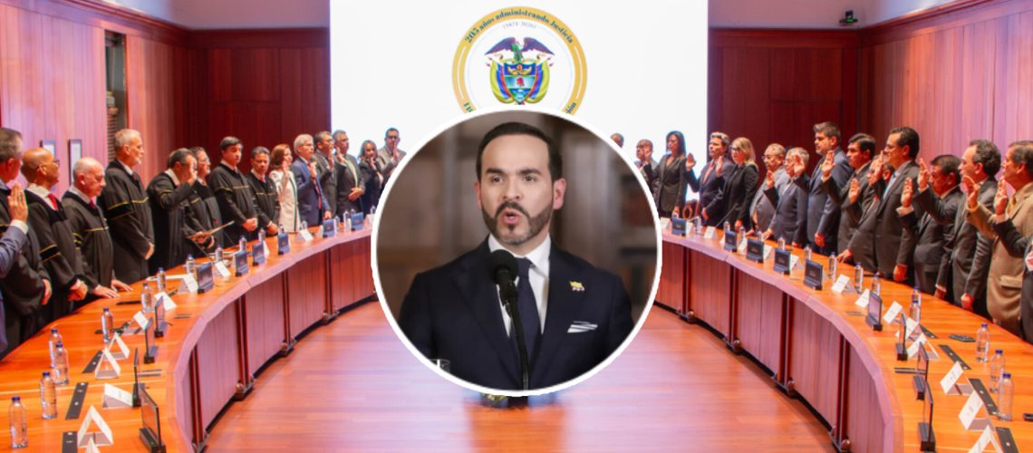 De la Espriella y magistrados de la Corte Suprema