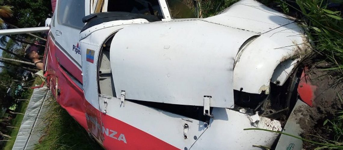 Destacada aeronave accidentada