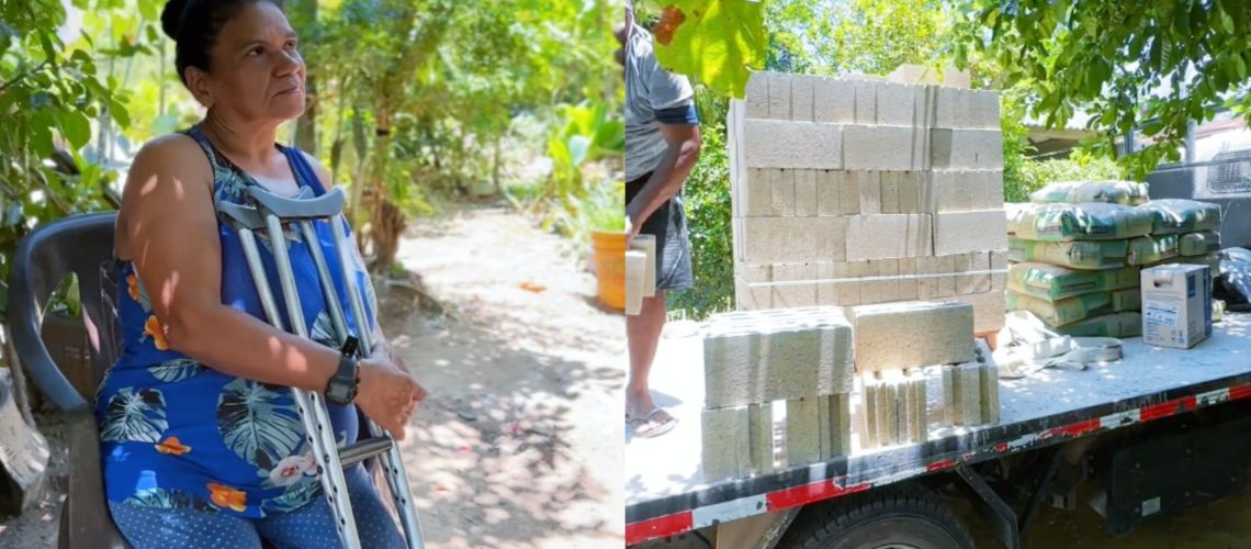 Doña Nubia recibe ayuda de Cemento País