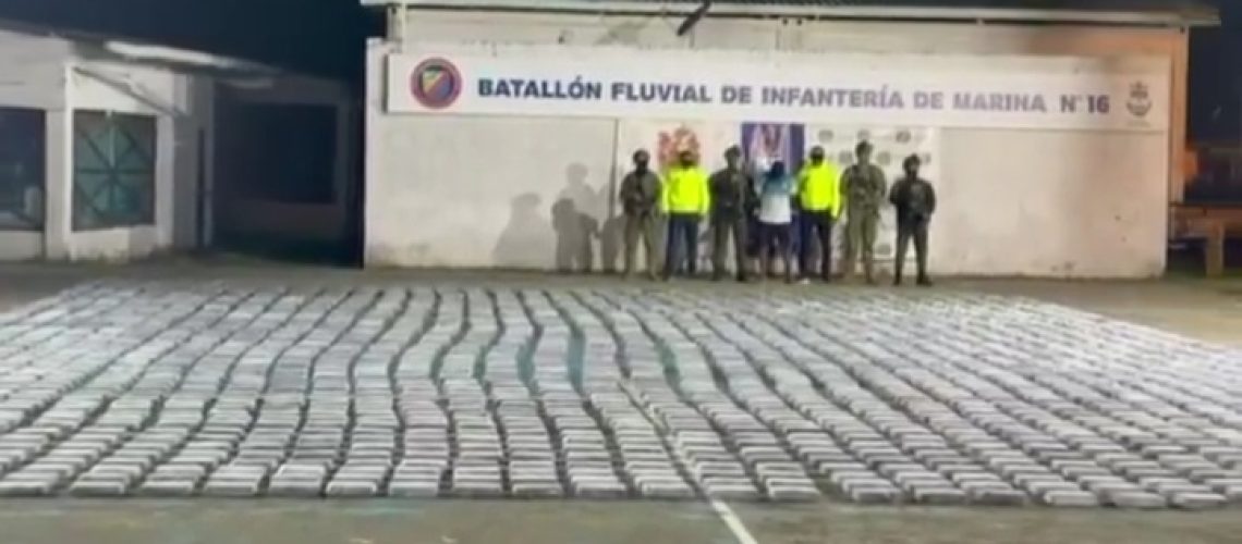 Dos toneladas de cocaína incautadas Chocó