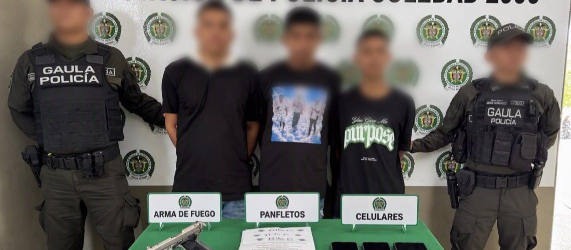 Extorsionistas de los Costeños capturados Soledad