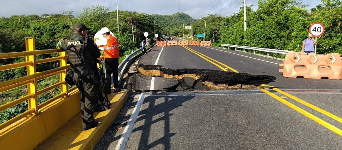 Falla y colapso en puente Santa Verónica