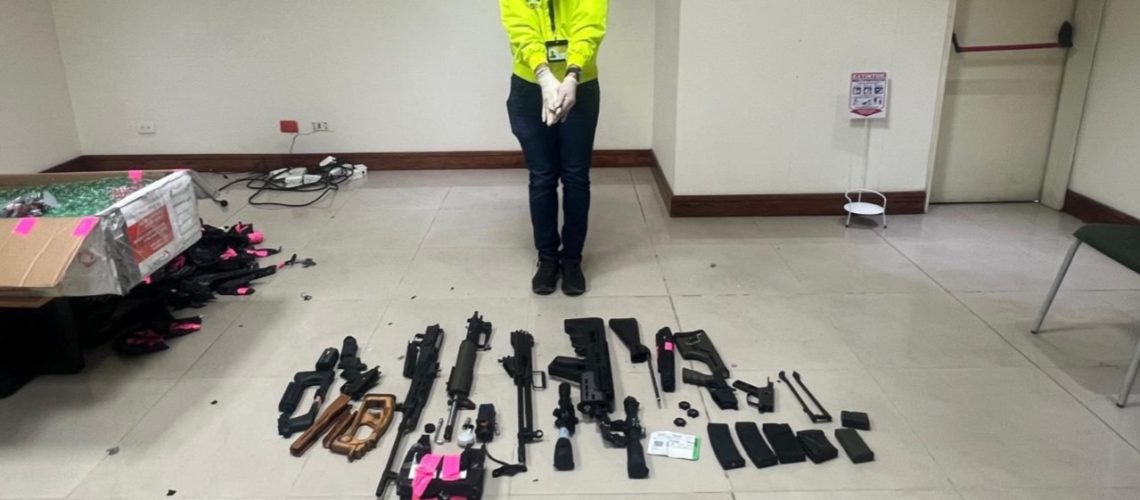 Fusiles incautados en Barranquilla