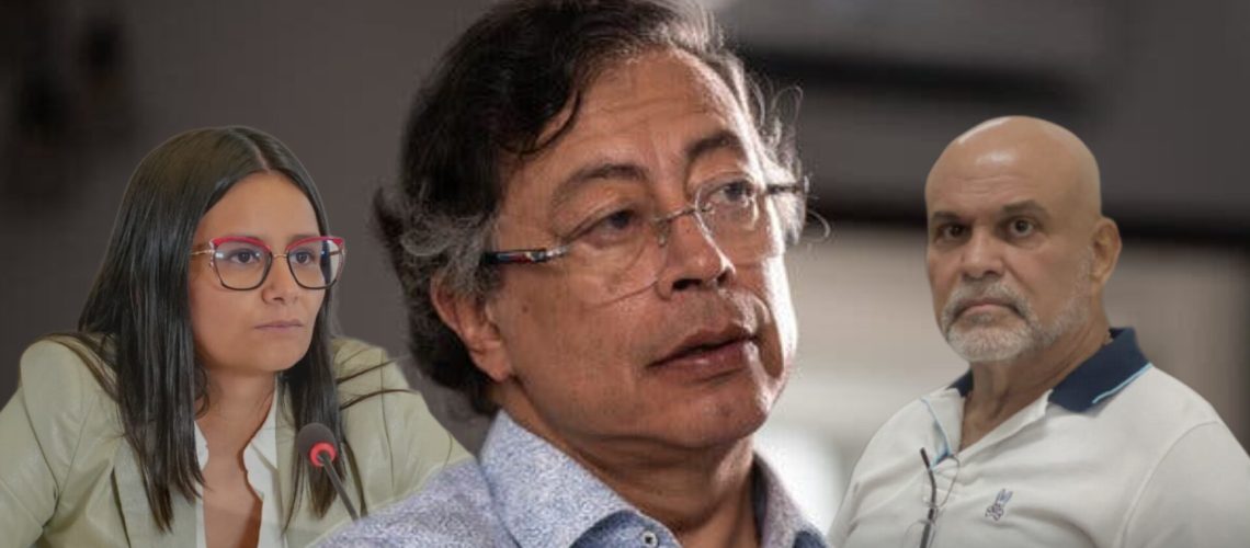 Gustavo Petro, Angie Rodríguez y Salvatore Mancuso