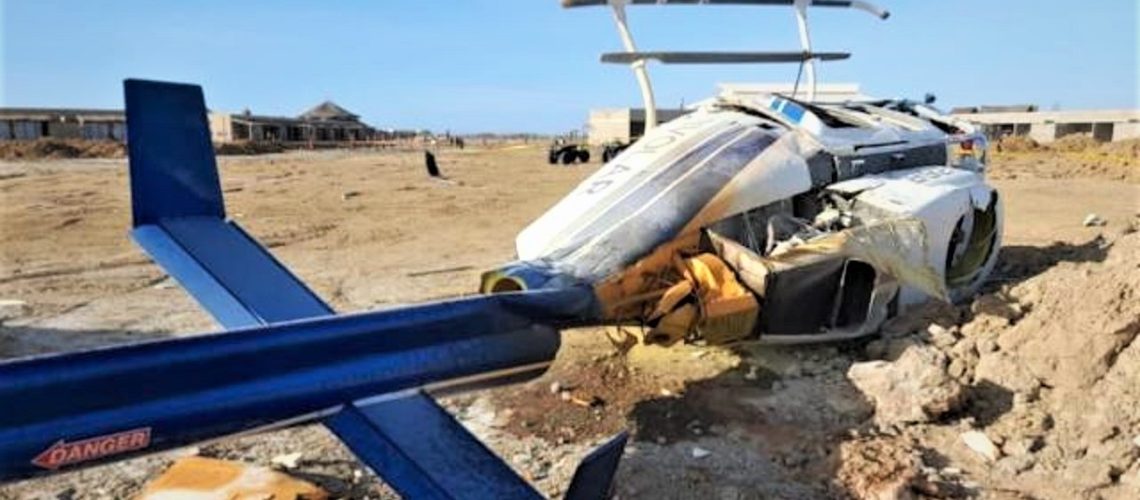 Helicóptero accidentado en La Guajira