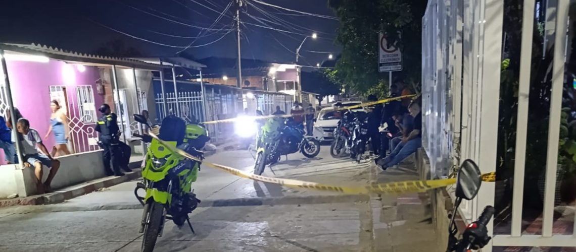 Homicidio y herido barrio Evaristo Sourdis