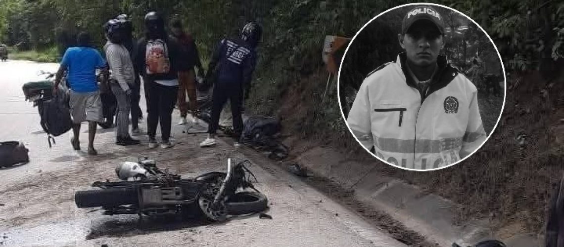 Accidente en el que falleció el policía Roger López en San Juan Nepomuceno