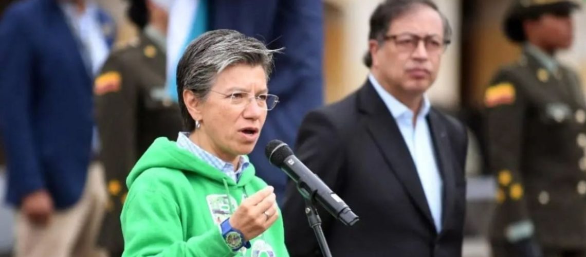 Claudia López y presidente Petro