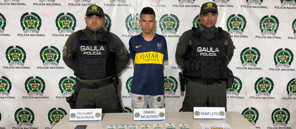 Captura alias Gatico, extorsionista de los Costeños