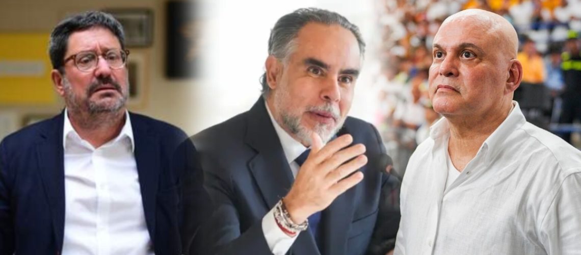 Pacho Santos, Armando Benedetti y Salvatore Mancuso