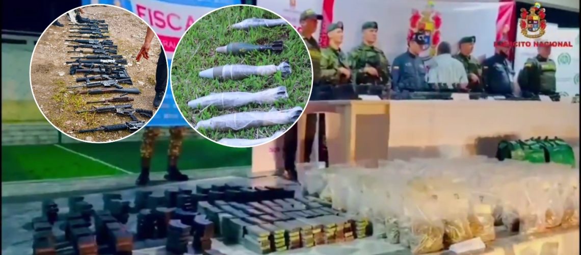 Incautación material de guerra disidencias Calarcá
