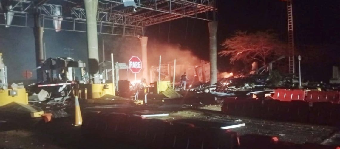 Atentado peaje Alto Pino en La Guajira