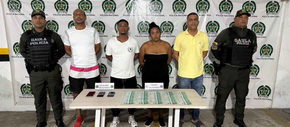 Presuntos extorsionistas de los Pepes capturados en Los Alpes, Barranquilla