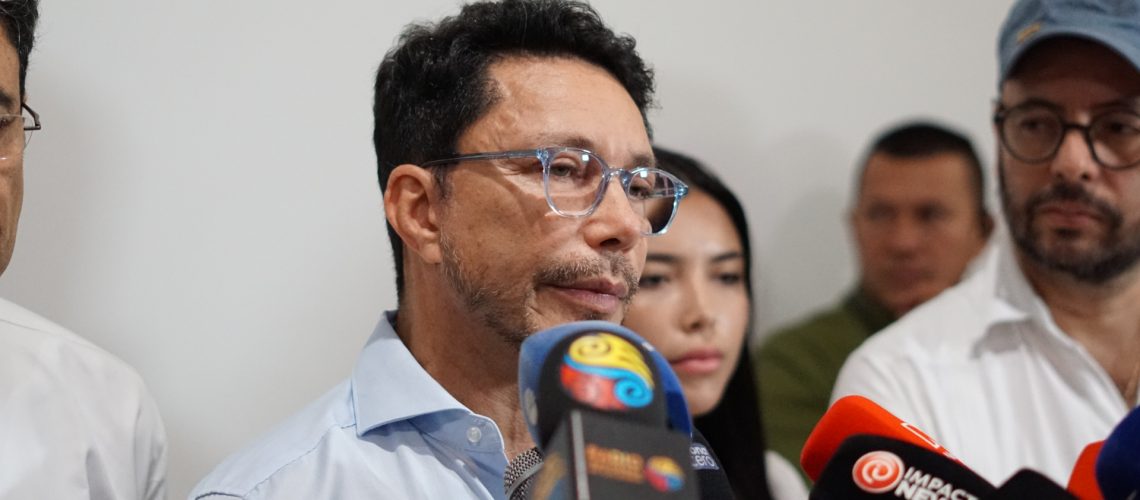 Carlos Caicedo, hasta hoy candidato presidencial y nueva adhesión de la campaña de Iván Cepeda. Fotografía: Yeinner Garcés.