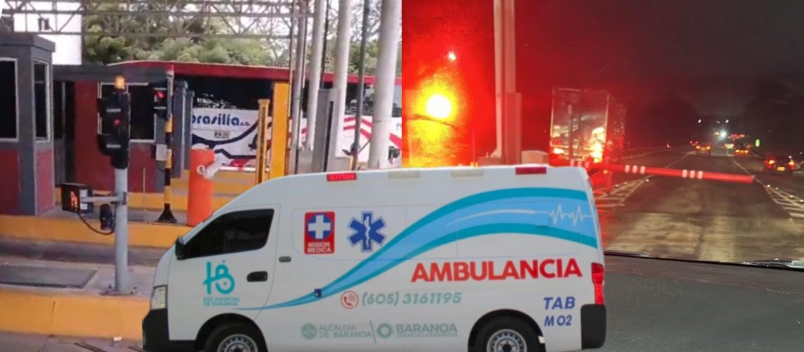 Impidieron paso ambulancias peaje Galapa