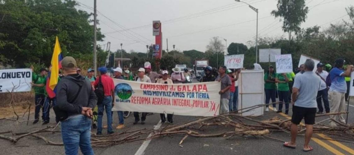 Bloqueo campesinos la Cordialidad