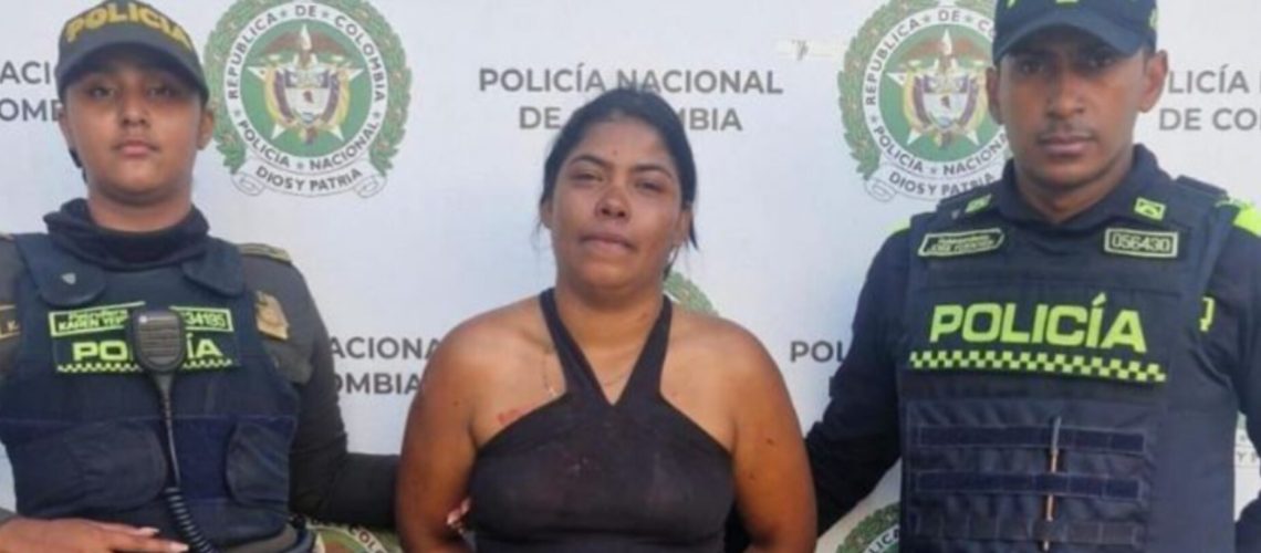 Mujer capturada por agresión en Santa Marta