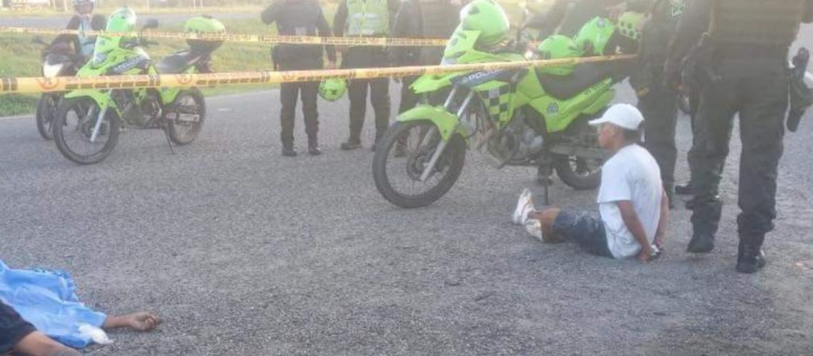 Delincuente abatido y capturado en Cordialidad a la altura de Villa Cordialidad