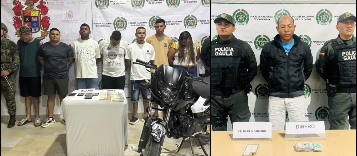 Presuntos miembros de los Pachencas capturados