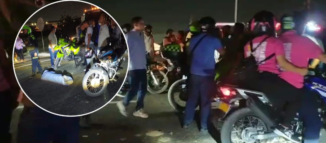 accidente cerca del puente de la Cordialidad