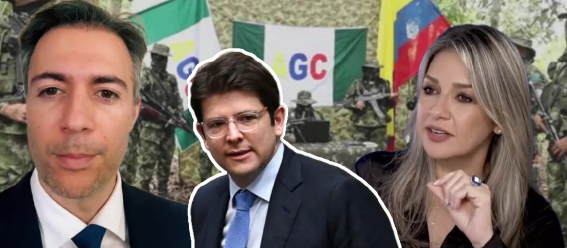 Vicky Dávila, Daniel Quintero y Miguel Uribe