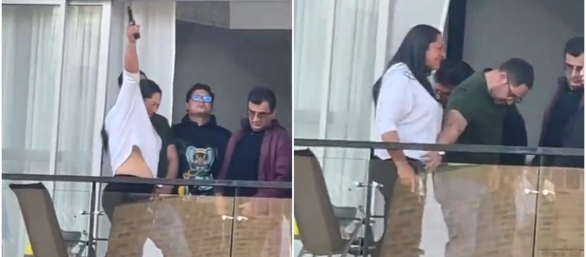 Mujer que hizo disparos al aire en Bogotá